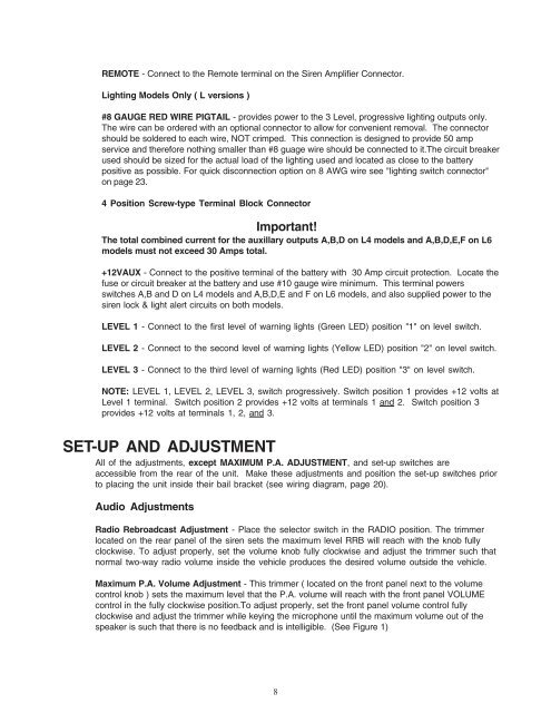 SIRENS AND CONTROLS - Code 3 Public Safety Equipment