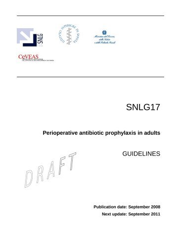 Perioperative antibiotic prophylaxis in adults - Sistema Nazionale ...