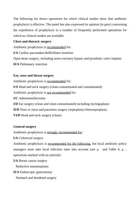 Perioperative antibiotic prophylaxis in adults - Sistema Nazionale ...