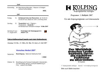 Vorschau Herbst 2007 Kolpingsfamilie Inzlingen Programm 1 ...