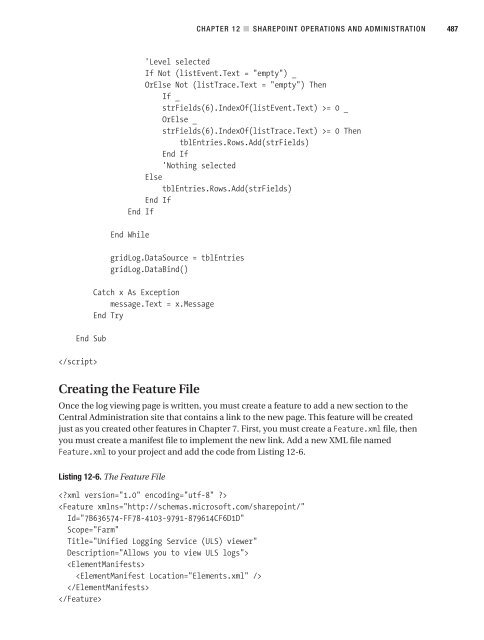 Microsoft SharePoint. Building Office 2007 Solutions in VB 2005 ...