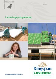 Leveringsprogramma Wholesale - Kingspan Unidek