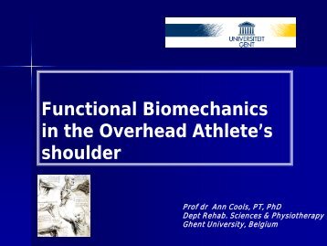 Functional Biomechanics of the Overhead athletes shoulder