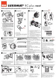 Kurzanleitung RC-plus next (CS3).indd - Swisslux AG
