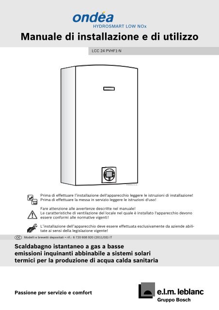 Manuale di installazione e di utilizzo - Bosch