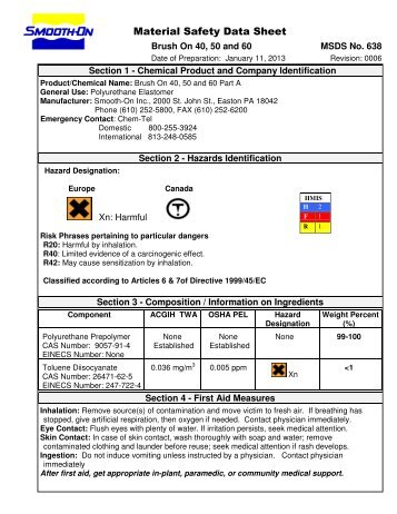 MSDS - Smooth-On, Inc.