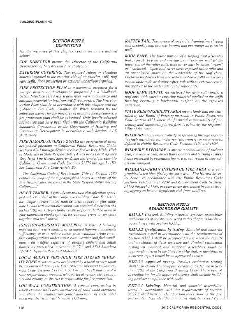 sEcTtoN R327.3 STANDARDS OF QUALITY