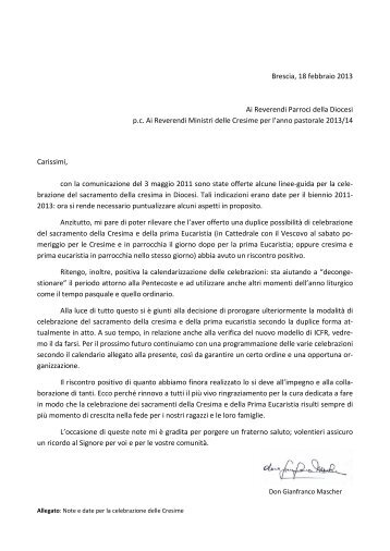 Cresime 2013 - Diocesi di Brescia
