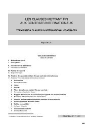 les clauses mettant fin aux contrats internationaux - Droit du ...