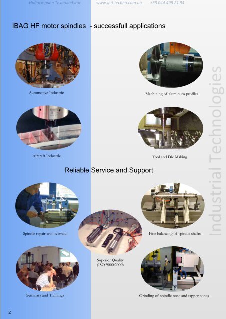 High Speed Spindles IBAG - Industrial Technologies