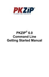 PKZIP 6.0 Command Line Getting Started Manual - PKWare