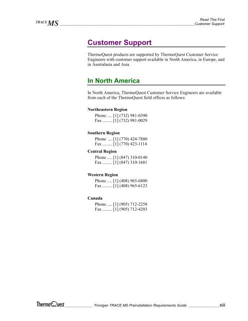 Finnigan TRACE MS - Thermo Scientific Home Page