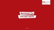 Bachelor in sociaal werk - Katholieke Hogeschool Leuven