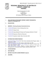 regional municipality of waterloo library committee agenda