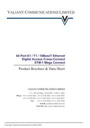 VCL-STM-1-MEGA-CONNECT - Valiant Communications Limited