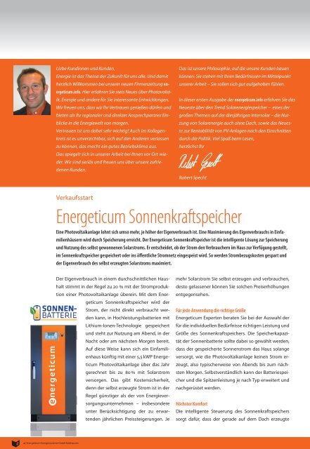 Firmenzeitung - Energeticum