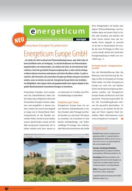 Firmenzeitung - Energeticum