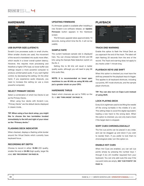 SL 4 Manual for Serato Scratch Live 2.2.2 - Juno Records