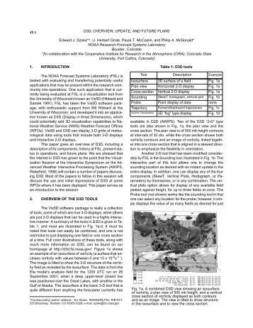 1. INTRODUCTION The NOAA Forecast Systems ... - LAPS - NOAA