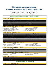 membres de l'Assemblée Délibérante du CRJL