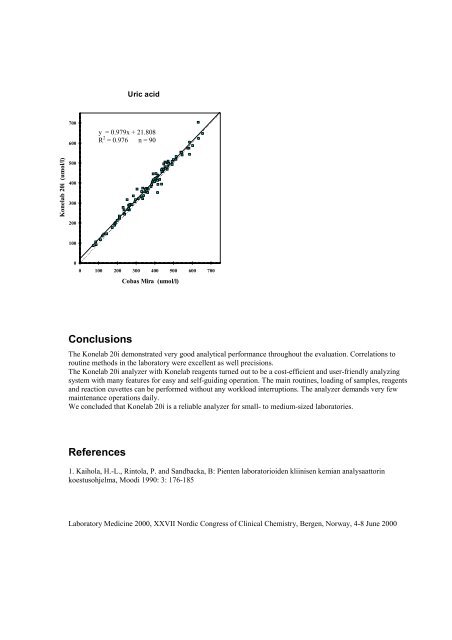 EVALUATION OF THE KONELAB 20i CLINICAL CHEMISTRY ...