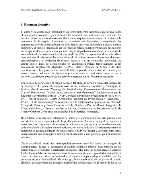 Proyecto: AdaptaciÃ³n al Cambio ClimÃ¡ticoâ¦ - Caribbean ...