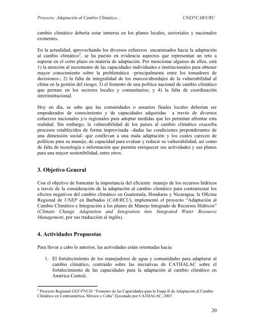 Proyecto: AdaptaciÃ³n al Cambio ClimÃ¡ticoâ¦ - Caribbean ...