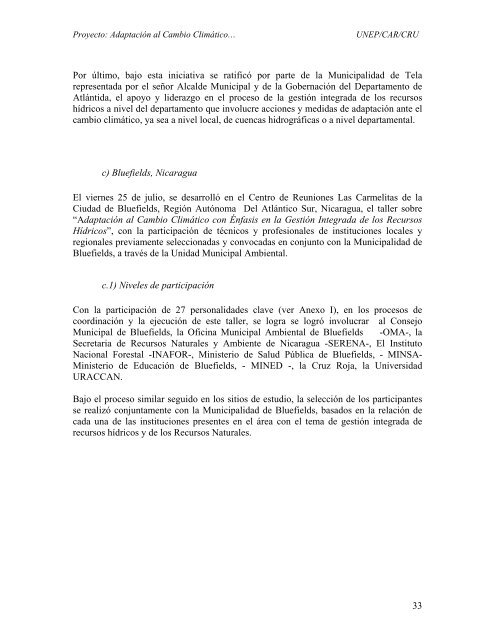 Proyecto: AdaptaciÃ³n al Cambio ClimÃ¡ticoâ¦ - Caribbean ...