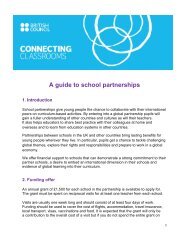 A guide to school partnerships - British Council Schools Online