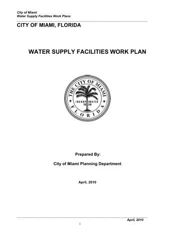 Water Supply Plan - City of Miami