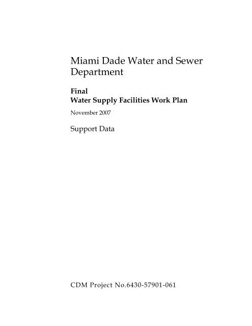 Water Supply Plan - City of Miami