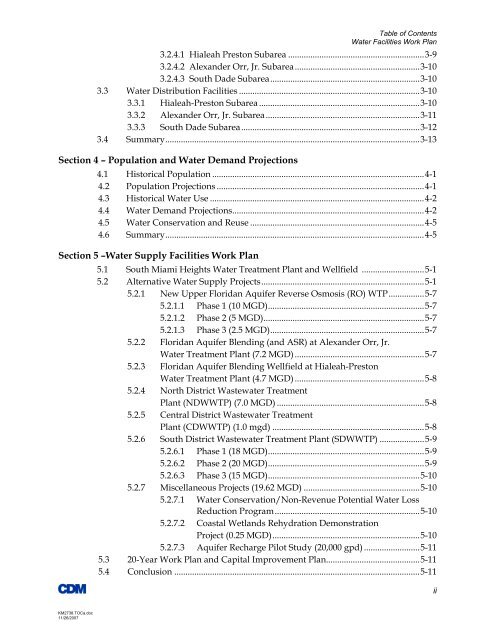 Water Supply Plan - City of Miami