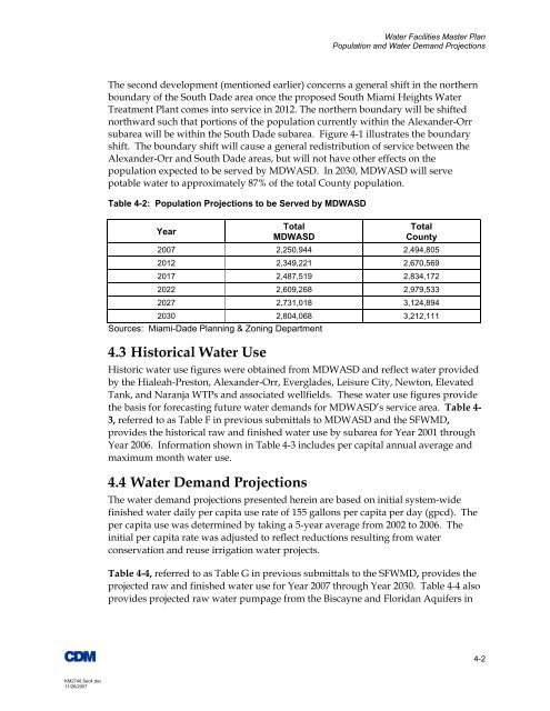 Water Supply Plan - City of Miami