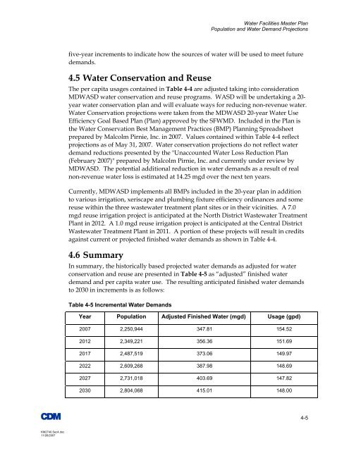 Water Supply Plan - City of Miami