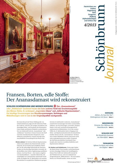 Der Ananasdamast Wird Rekonstruiert Schloss Schonbrunn