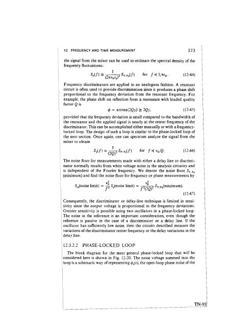 NIST Technical Note 1337: Characterization of Clocks and Oscillators