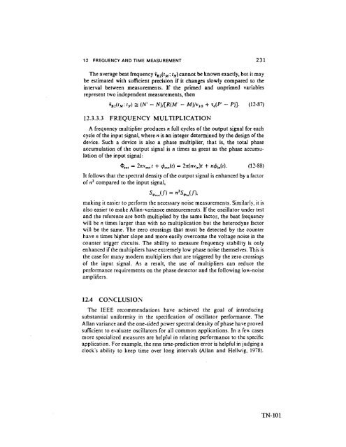 NIST Technical Note 1337: Characterization of Clocks and Oscillators