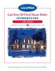 Cast Iron Oil-Fired Steam Boiler - Columbia Heating