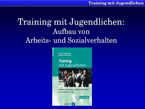 Verhaltenstraining für Schulanfänger - Universität Bremen