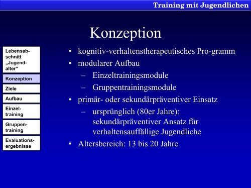 Verhaltenstraining für Schulanfänger - Universität Bremen