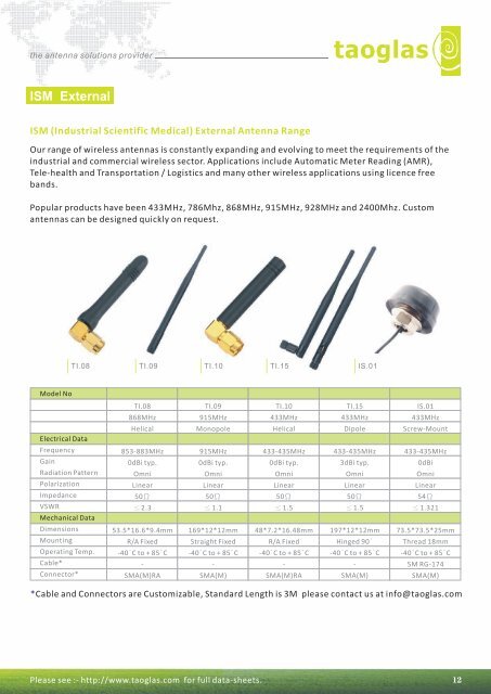 GPS Patch Antennas - Taoglas