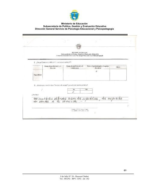 informe final 2010 vf - Ministerio de EducaciÃ³n de la Provincia del ...