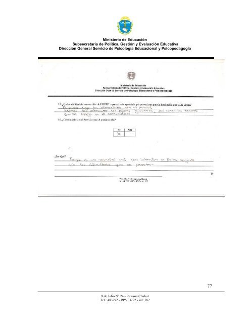 informe final 2010 vf - Ministerio de EducaciÃ³n de la Provincia del ...