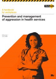 Prevention and management of aggression in ... - WorkSafe Victoria