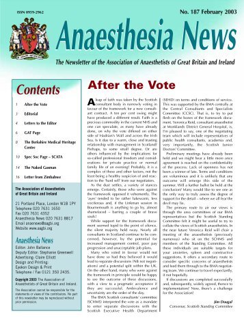 Anaesthesia News - aagbi