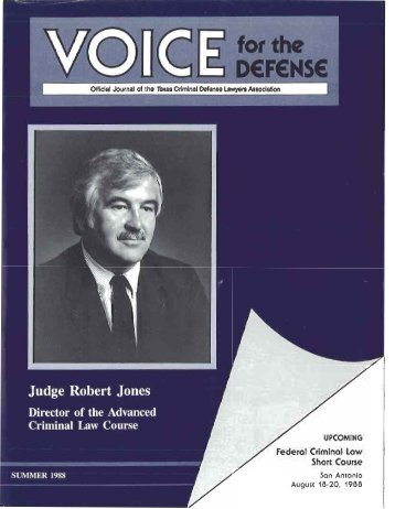 Judge Robert Jones - Voice For The Defense Online