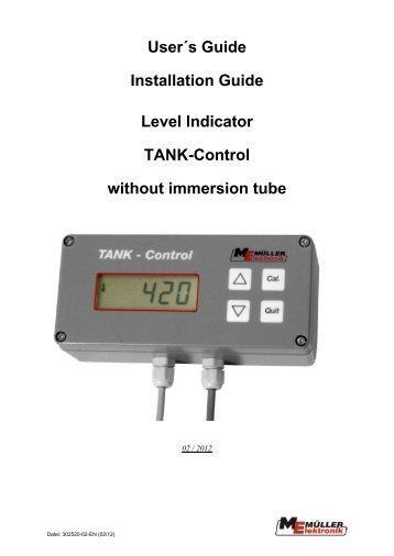 User´s Guide Installation Guide Level Indicator ... - Müller Elektronik