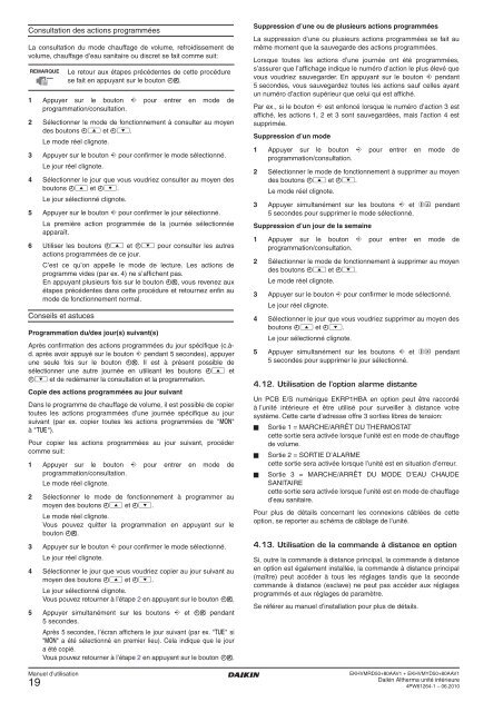 Mode d'emploi Daikin Altherma bi bloc basse