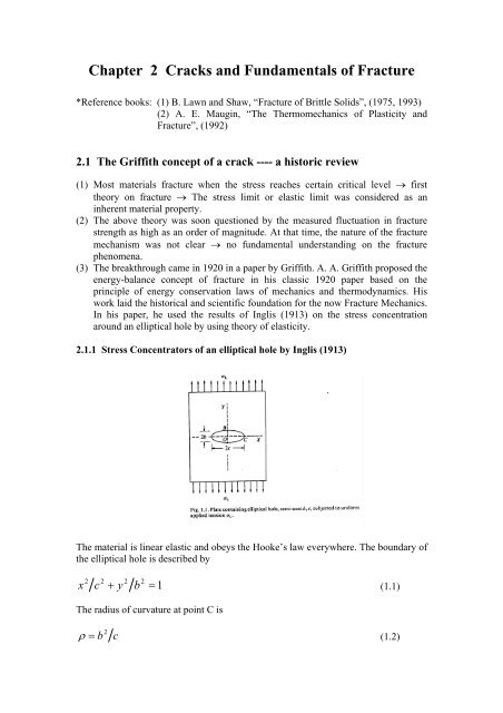 Chapter 2 Cracks and Fundamentals of Fracture Mechanics