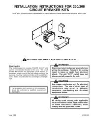 CIRCUIT BREAKER KITS - Amana PTAC